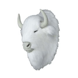 White Buffalo Head Life Size Statue - LM Treasures 