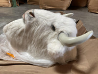 White Buffalo Head Life Size Statue - LM Treasures 