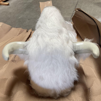 White Buffalo Head Life Size Statue - LM Treasures 