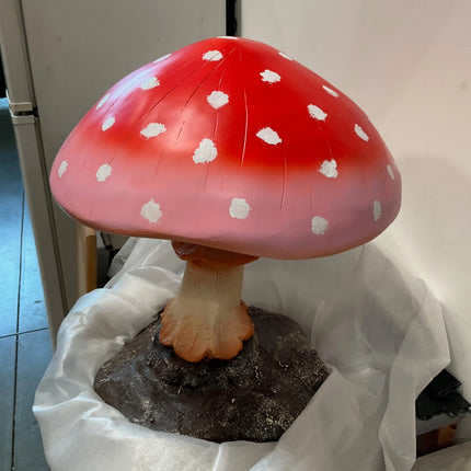 Small Pink Mushroom Over Sized Statue LM Treasures - T