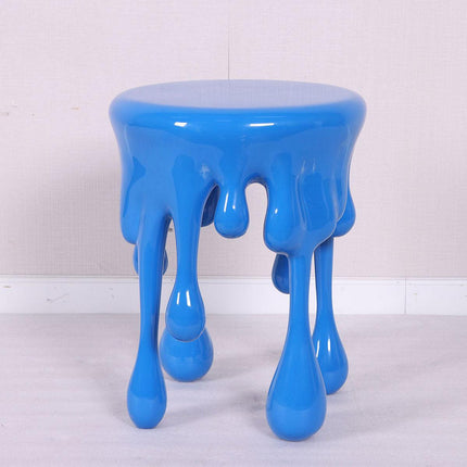 Blue Melting Side Table Dripping Statue