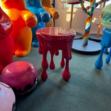 Red Melting Side Table Dripping Statue LM Treasures - H