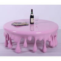 Pink Melting Table Dripping Statue - LM Treasures 