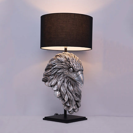 Silver Eagle Head Table Top Lamp Statue LM Treasures - H