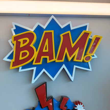 Bam Comic Wall Art Decor Statue LM Treasures - H