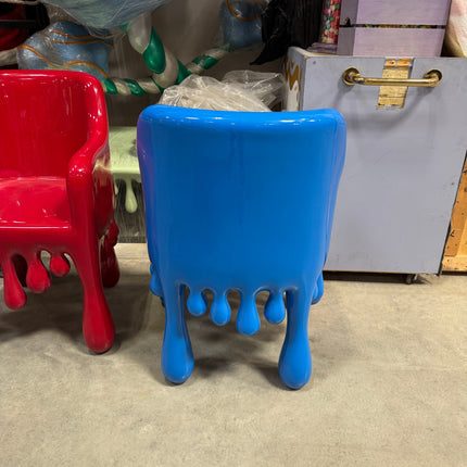 Blue Melting Chair Dripping Statue LM Treasures - H