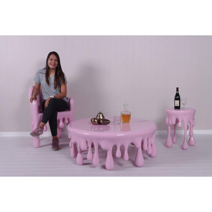 Pink Melting Table Dripping Statue - LM Treasures 