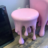 Pink Melting Side Table Dripping Statue