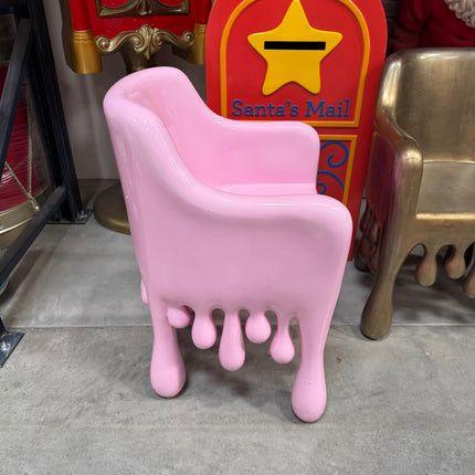 Pink Melting Chair Dripping Statue LM Treasures - H