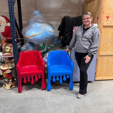 Blue Melting Chair Dripping Statue LM Treasures - H