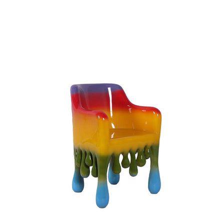 Rainbow Melting Chair Dripping Statue - LM Treasures 