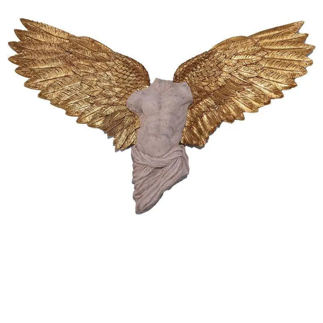 Large Male Angel Wings Wall Decor Statue LM Treasures - H