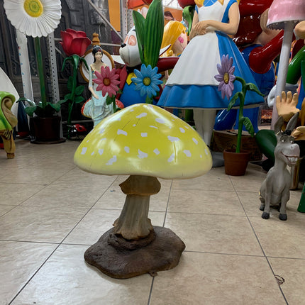 Small Yellow Mushroom Over Sized Statue - LM Treasures 