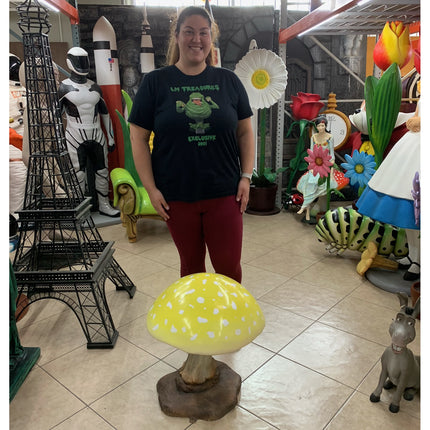 Small Yellow Mushroom Over Sized Statue - LM Treasures 