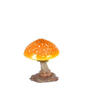Small Orange Mushroom Over Sized Statue