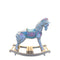 Blue Romantic Rocking Horse Statue