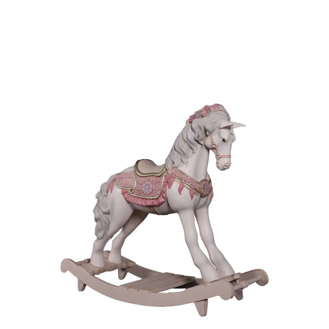 Pink Romantic Rocking Horse Statue LM Treasures - H