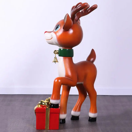 Cute Comic Reindeer Standing Statue LM Treasures - H