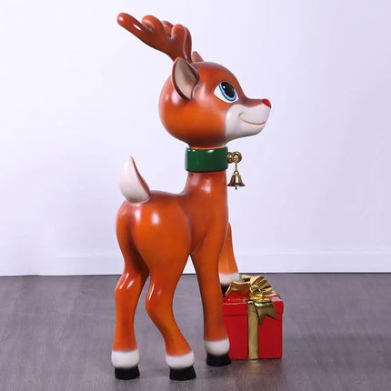 Cute Comic Reindeer Standing Statue LM Treasures - H