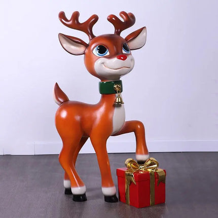 Cute Comic Reindeer Standing Statue LM Treasures - H