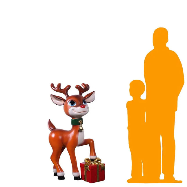 Cute Comic Reindeer Standing Statue LM Treasures - H