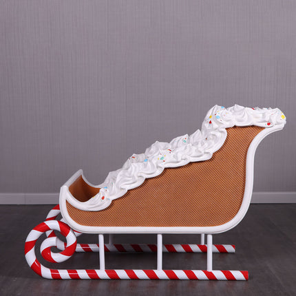 Candy Cane Sleigh Photo Op Statue