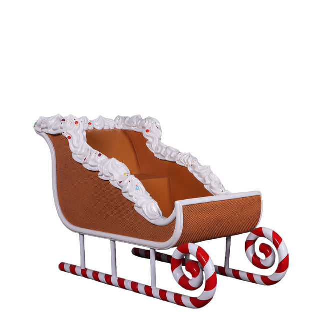 Candy Cane Sleigh Photo Op Statue