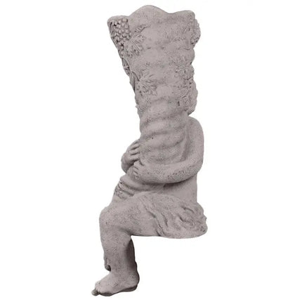 Sitting Boy with Fill Horn Stone Finish Statue LM Treasures - H