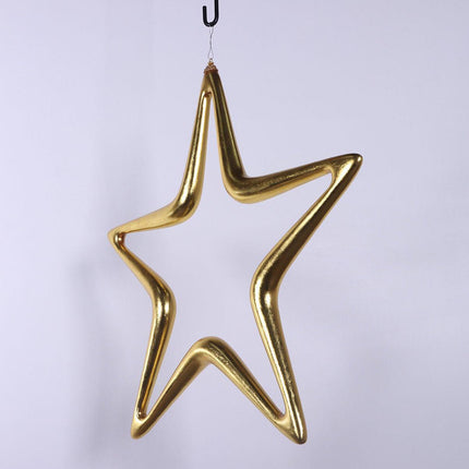 Hanging Gold Christmas Star Statue