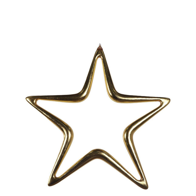 Hanging Gold Christmas Star Statue