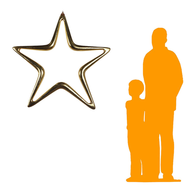 Hanging Gold Christmas Star Statue