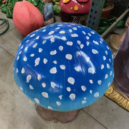 Medium Blue Mushroom Over Sized Statue - LM Treasures 