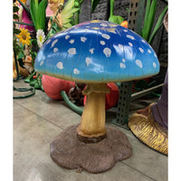 Medium Blue Mushroom Over Sized Statue - LM Treasures 