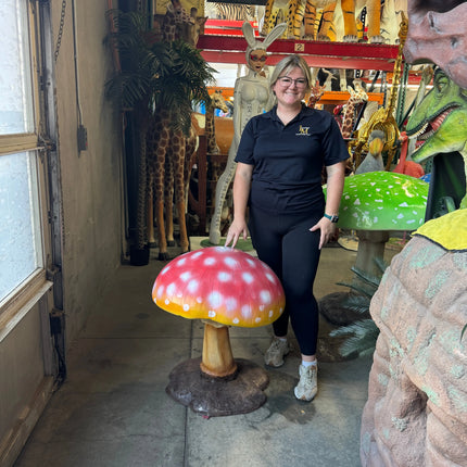 Medium Red Mushroom Over Sized Statue LM Treasures - T