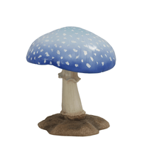 Medium Blue Mushroom Over Sized Statue - LM Treasures 