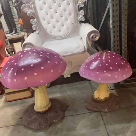 Medium Purple Mushroom Over Sized Statue - LM Treasures 