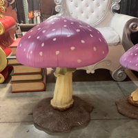 Medium Purple Mushroom Over Sized Statue - LM Treasures 
