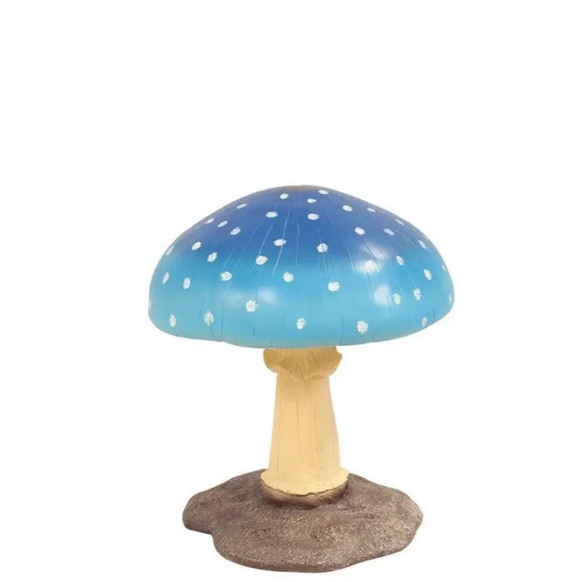 Medium Blue Mushroom Over Sized Statue LM Treasures - T