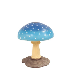 Medium Blue Mushroom Over Sized Statue - LM Treasures 