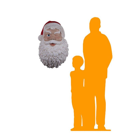 Santa Head Wall Decor Statue - LM Treasures 