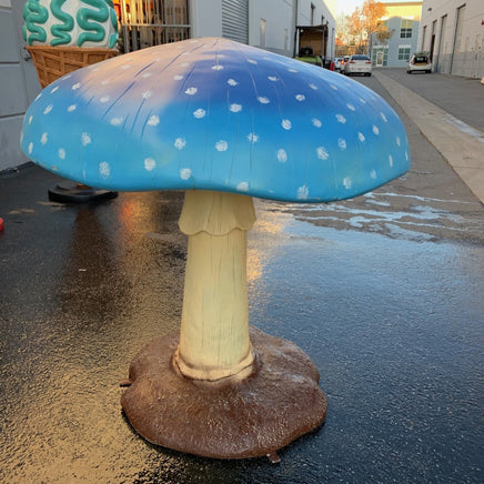 Large Blue Mushroom Over Sized Statue - LM Treasures 