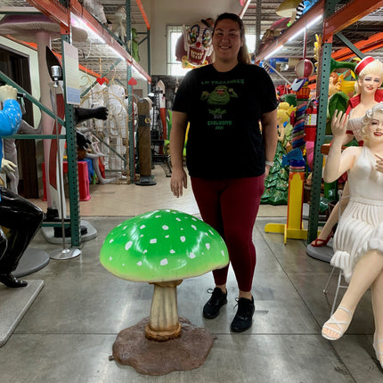 Medium Green Mushroom Over Sized Statue - LM Treasures 