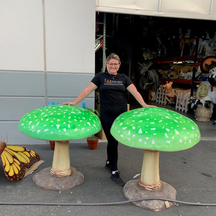 Large Green Mushroom Over Sized Statue - LM Treasures 