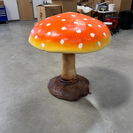 Large Orange Mushroom Over Sized Statue LM Treasures - T