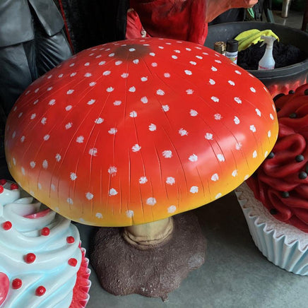 Large Red Mushroom Over Sized Statue - LM Treasures 