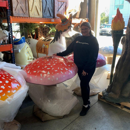 Large Pink Mushroom Over Sized Statue - LM Treasures 