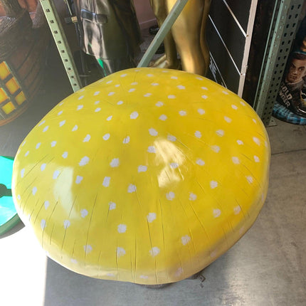 Large Yellow Mushroom Over Sized Statue - LM Treasures 
