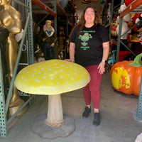 Large Yellow Mushroom Over Sized Statue - LM Treasures 