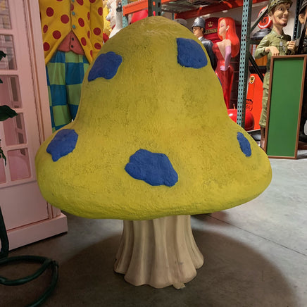 Yellow Fantasy Mushroom Over Sized Statue - LM Treasures 