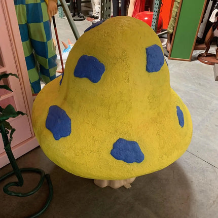 Yellow Fantasy Mushroom Over Sized Statue LM Treasures - T